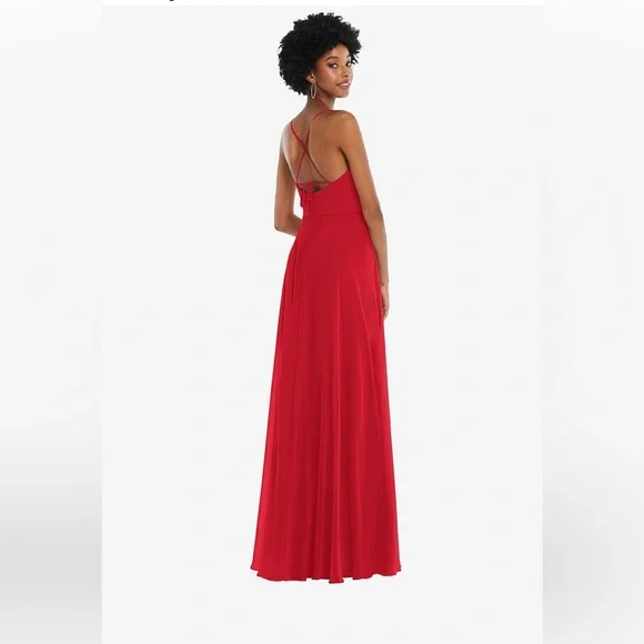Dessy Group Scoop Neck Convertible Tie-strap Maxi Dress - Picture 3 of 4